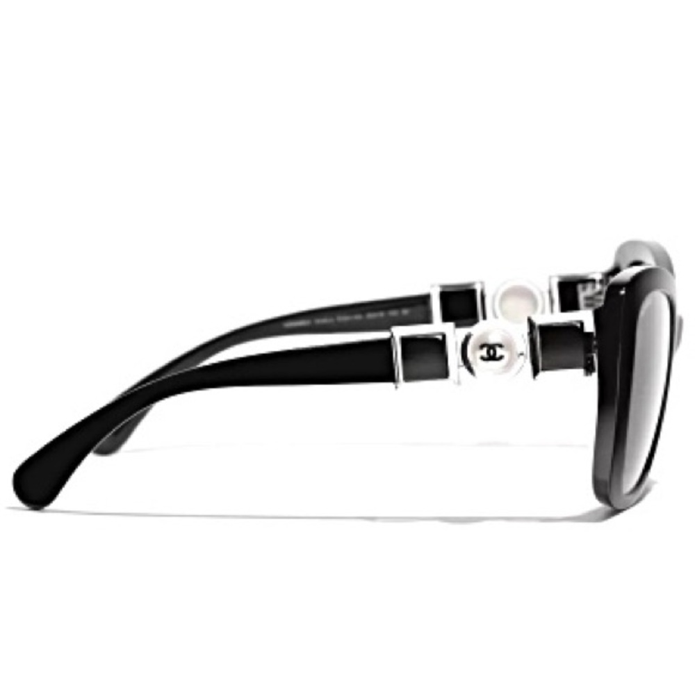 CHANEL Chanel Black Frame White PearL Logo Accent/ N without Case - Picture 2 of 7